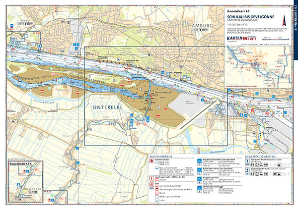 Elbe - Hamburg Binnenkartenatlas 4. Cuxhaven, Lübeck, Magdeburg - Kartenwerft