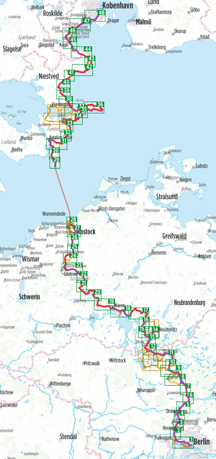 Berlin-Kopenhagen Radfernweg - Bikeline Radtourenbuch