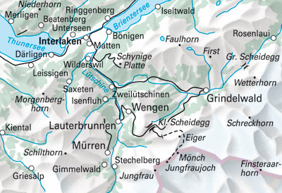 Winter-Erlebniskarte Jungfrau Region - 1:50.000
