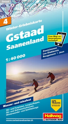 Winter-Erlebniskarte 4 Gstaad, Saanenland - 1:50.000
