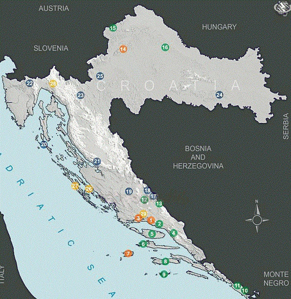 Otok Rab Kroatien Wanderkarte - 1:25.000