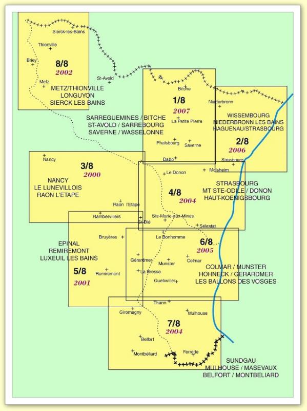 Club Vogesen Wanderkarte - 8/8 - Metz/ Thionville/ Longuyon/ Sierck-les-Baines
