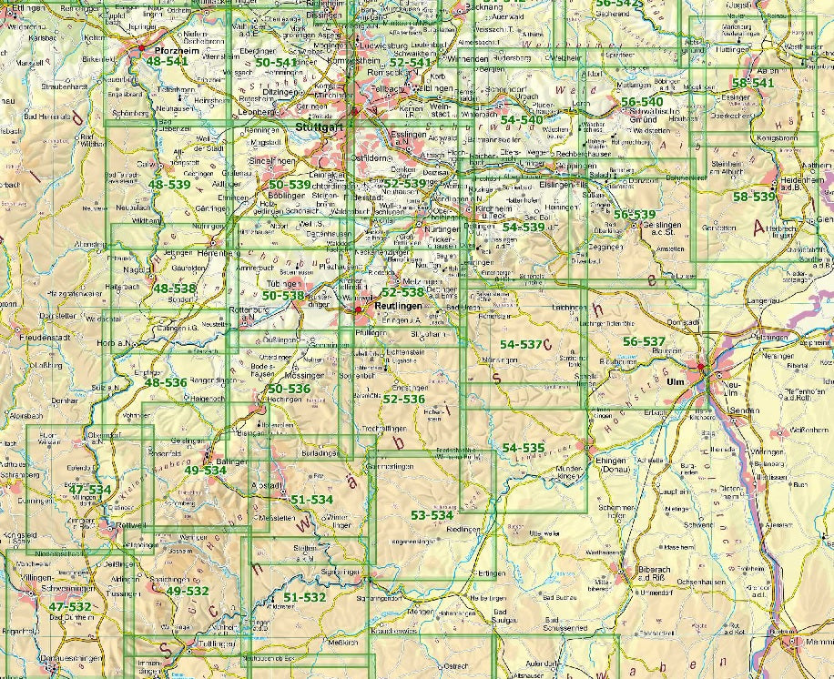 Schwäbisch Gmünd und Umgebung - 1:25.000 NaturNavi Wanderkarte