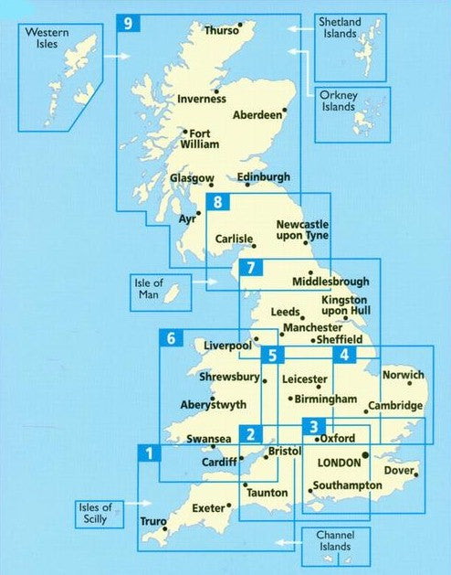 Midlands and Central England 1:200.000 - Straßenkarte GB 05