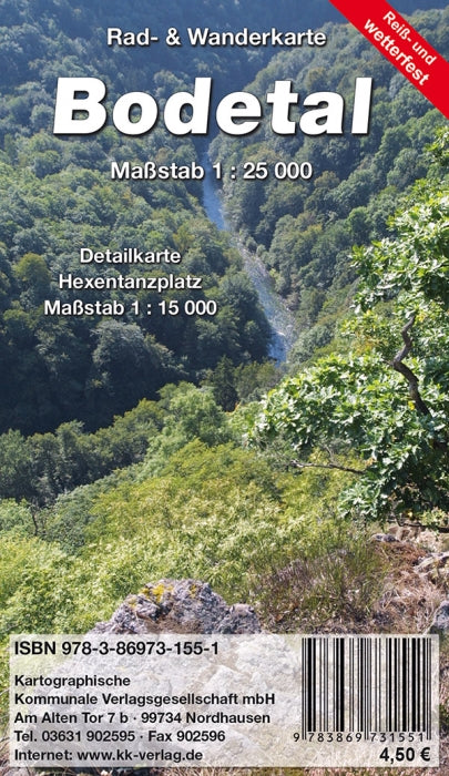 Bodetal - Rad- und Wanderkarte 1:25.000
