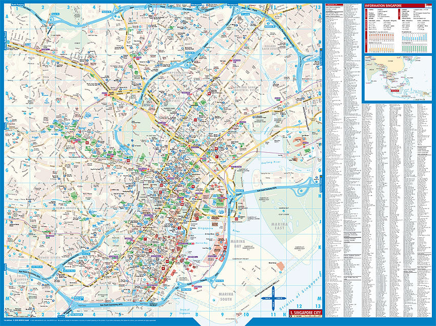 Singapur 1:14.000 Borch Stadtkarte