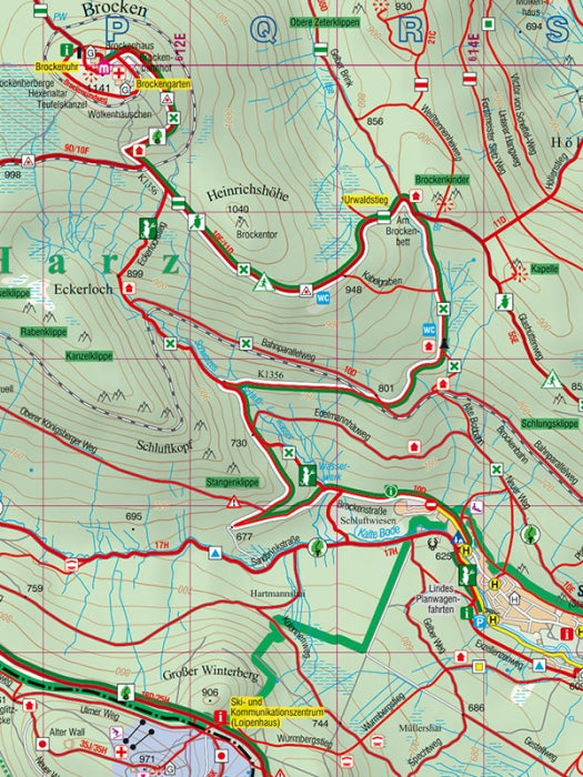 Brocken - Rad- und Wanderkarte 1:25.000
