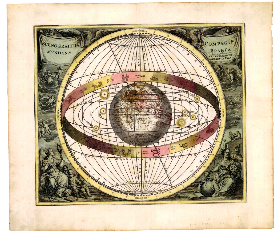 Himmelskarte im Jahr 1708 von Peter Schenk & Gerard Valk
