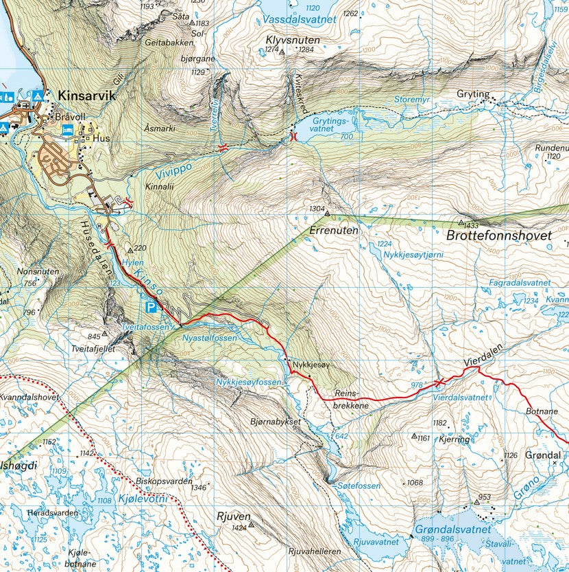 Hardangervidda vest, Trolltunga & Folgefonna 1:50 000 - Calazo Wanderkarte
