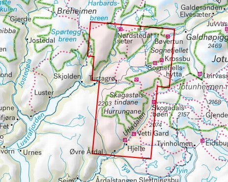 Jotunheimen: Hurrungane 1:25 000 - Calazo Wanderkarte