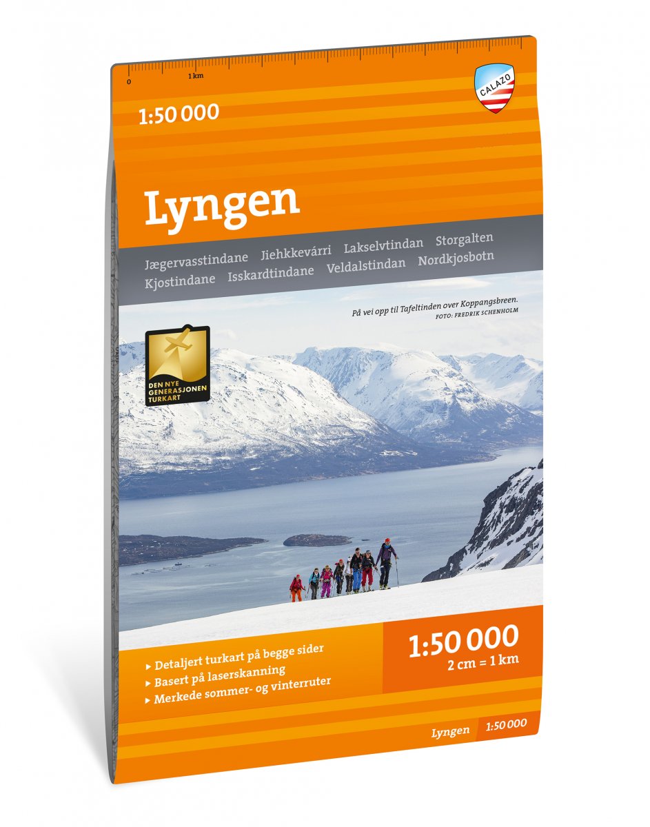 Lyngen 1:50 000 - Calazo Wanderkarte