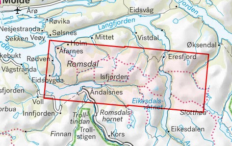 Romsdalen: Isfjorden & Eresfjord 1:25 000 - Calazo Wanderkarte