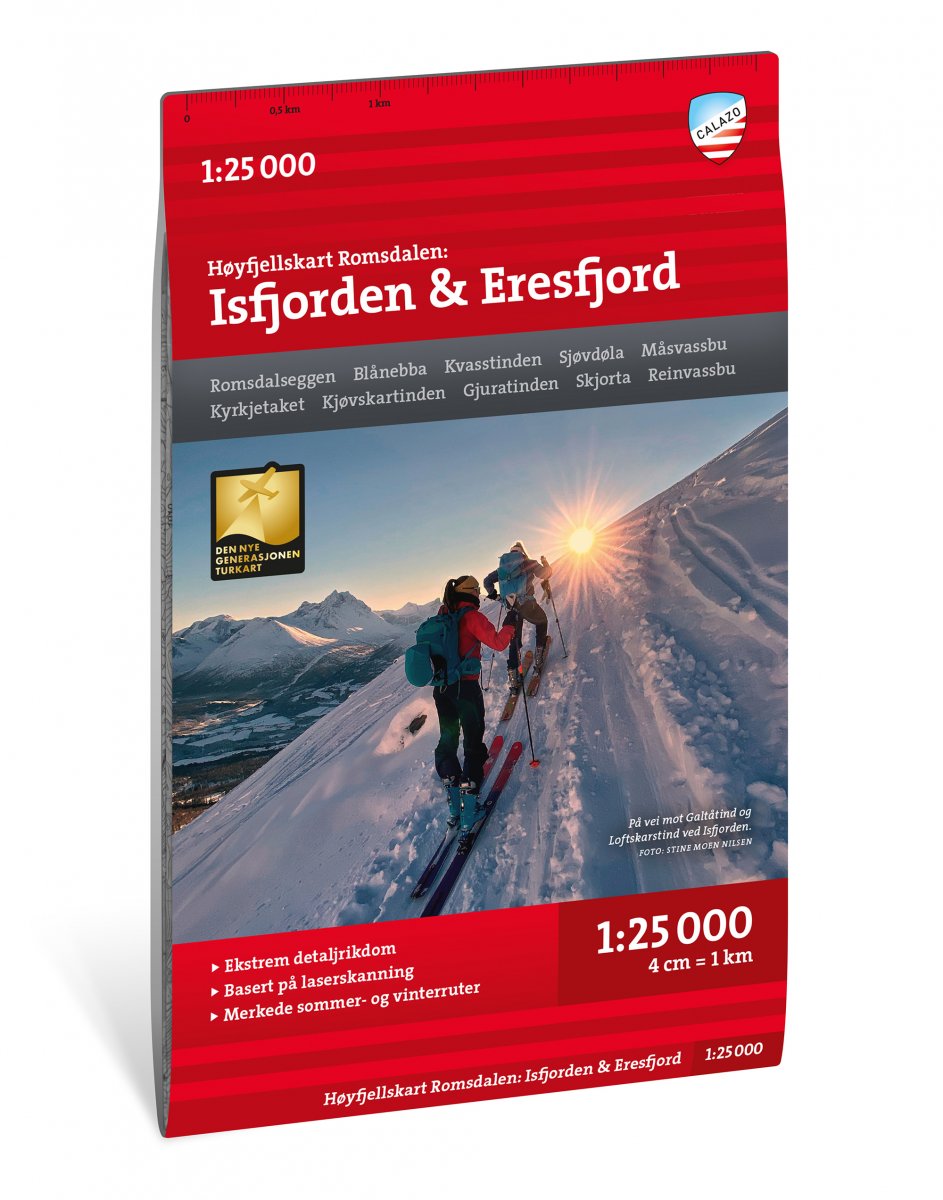 Romsdalen: Isfjorden & Eresfjord 1:25 000 - Calazo Wanderkarte