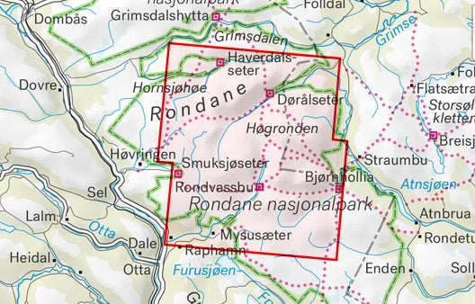 Rondanemassivet 1:25 000 - Calazo Wanderkarte