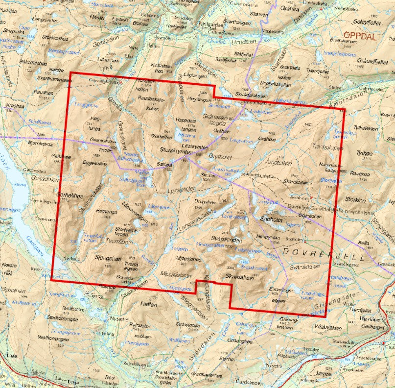 Trollheimen: Snota & Trekanten 1:25 000 - Calazo Wanderkarte