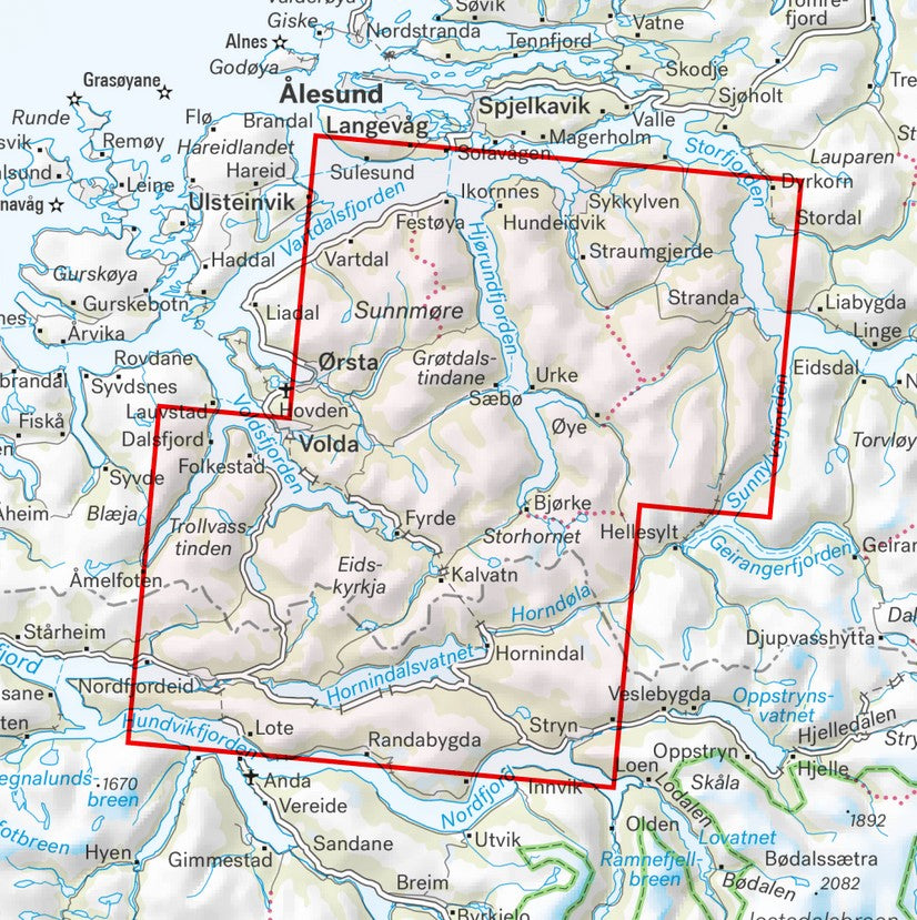 Turkart Sunnmøre 1:50 000 - Calazo Wanderkarte