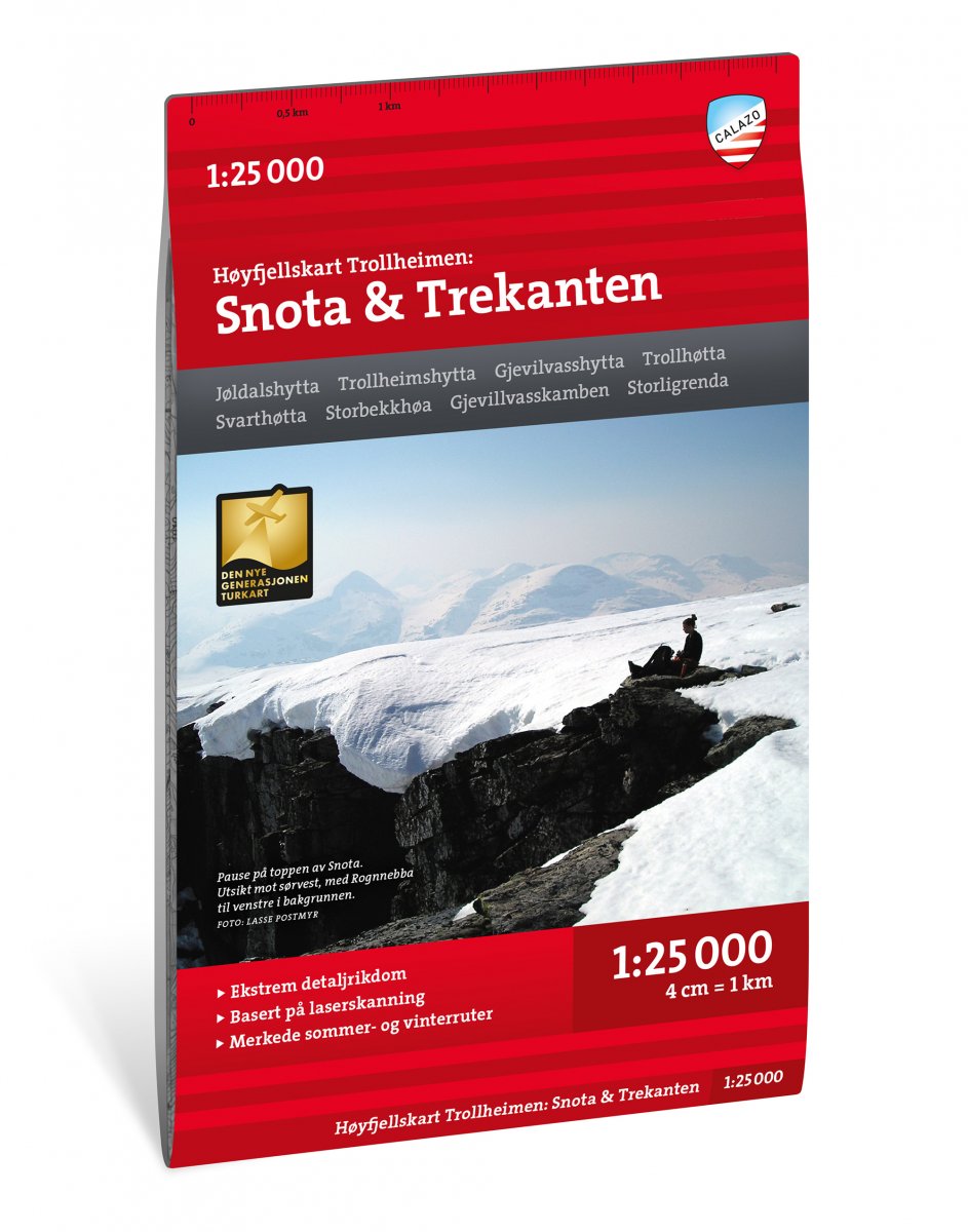 Trollheimen: Snota & Trekanten 1:25 000 - Calazo Wanderkarte
