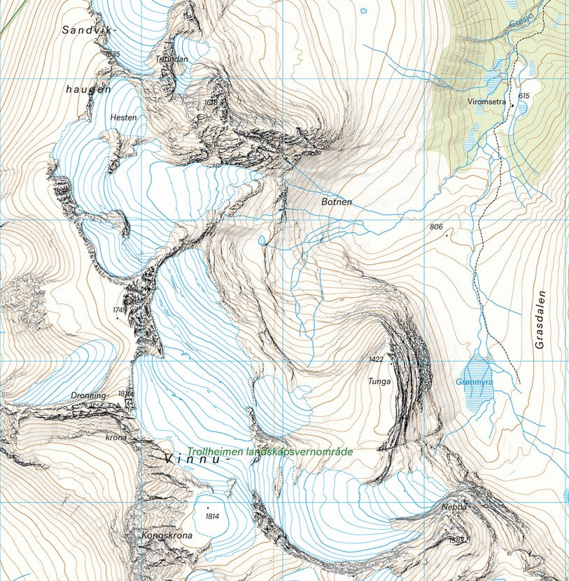 Trollheimen: Sunndal & Innerdalen 1:25 000 - Calazo Wanderkarte