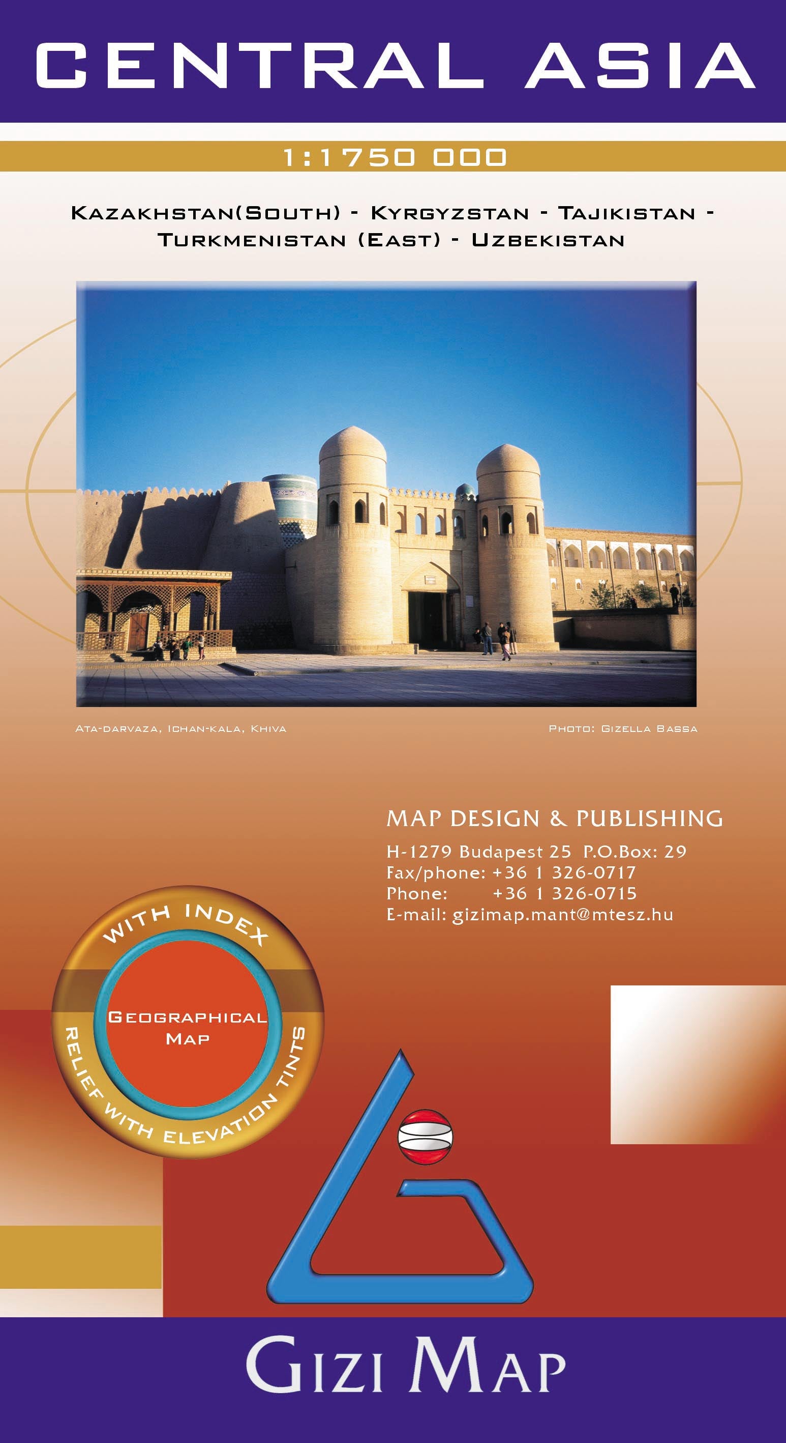 Zentralasien 1:1,75 Mio. Geographical Map Gizi