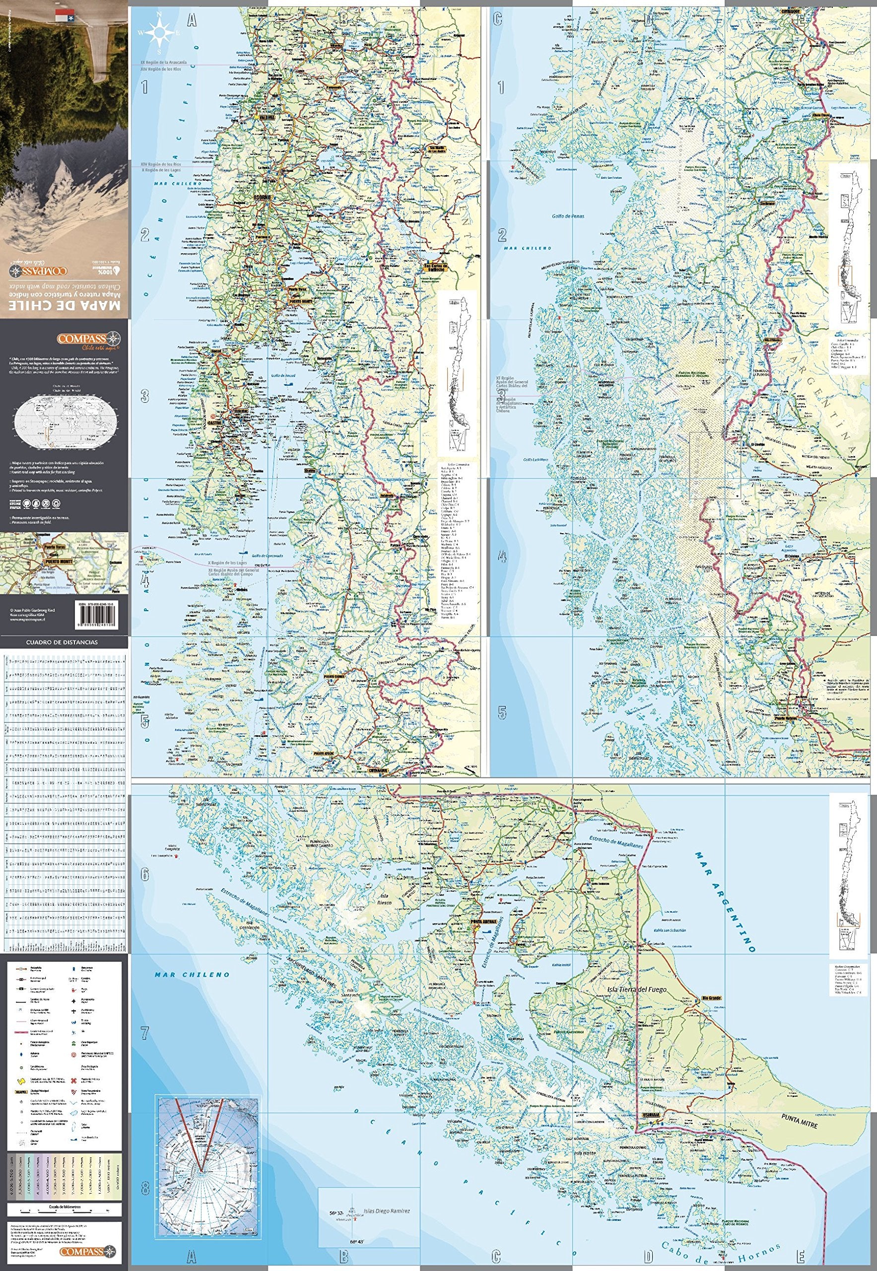 Chile - Straßenkarte 1:1.300.000