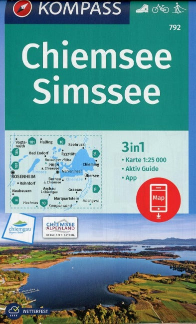 792 Chiemsee-Simssee - Kompass Wanderkarte
