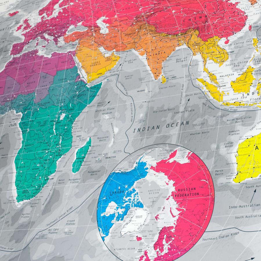 W58 Classic World Wall Map - The Future Mapping Company