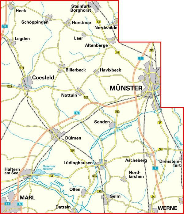 Kreis Coesfeld 1:50.000 - BVA Fahrradkarte