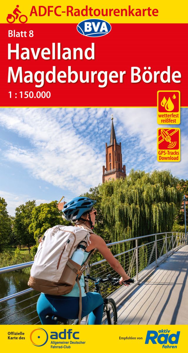 ADFC-Radtourenkarte 08 Havelland - Magdeburger Börde 1:150.000