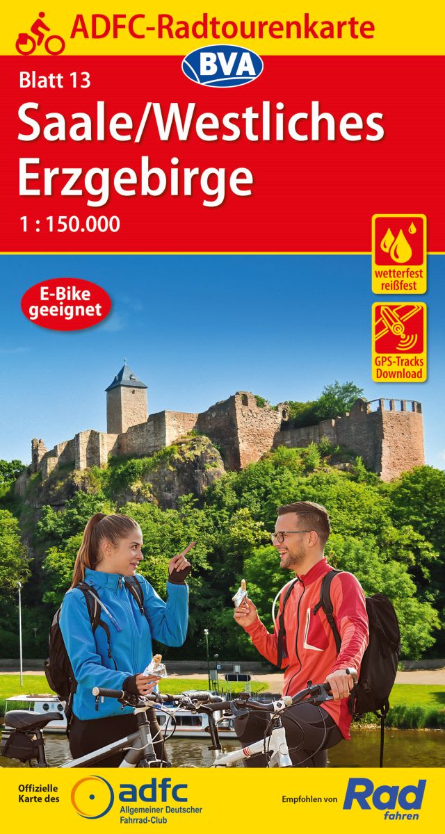 ADFC-Radtourenkarte 13 Saale / Westliches Erzgebirge 1:150.000