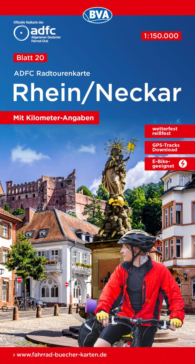 ADFC-Radtourenkarte 20 Rhein / Neckar 1:150.000
