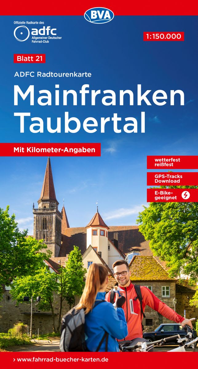 ADFC-Radtourenkarte 21 Mainfranken / Taubertal 1:150.000