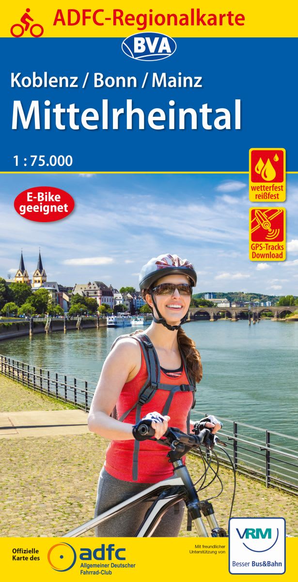 Koblenz / Bonn / Mainz / Mittelrheintal - ADFC Regionalkarte