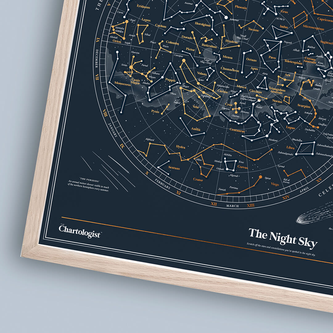 The Chartologist – Scratch Map Night Sky