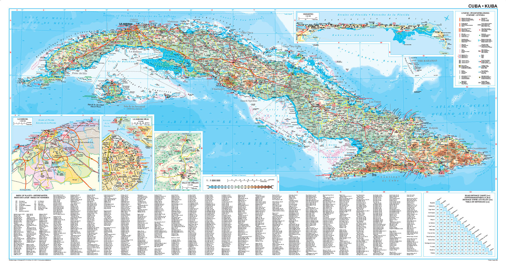Cuba - 1:1 Mio. Geographical Map