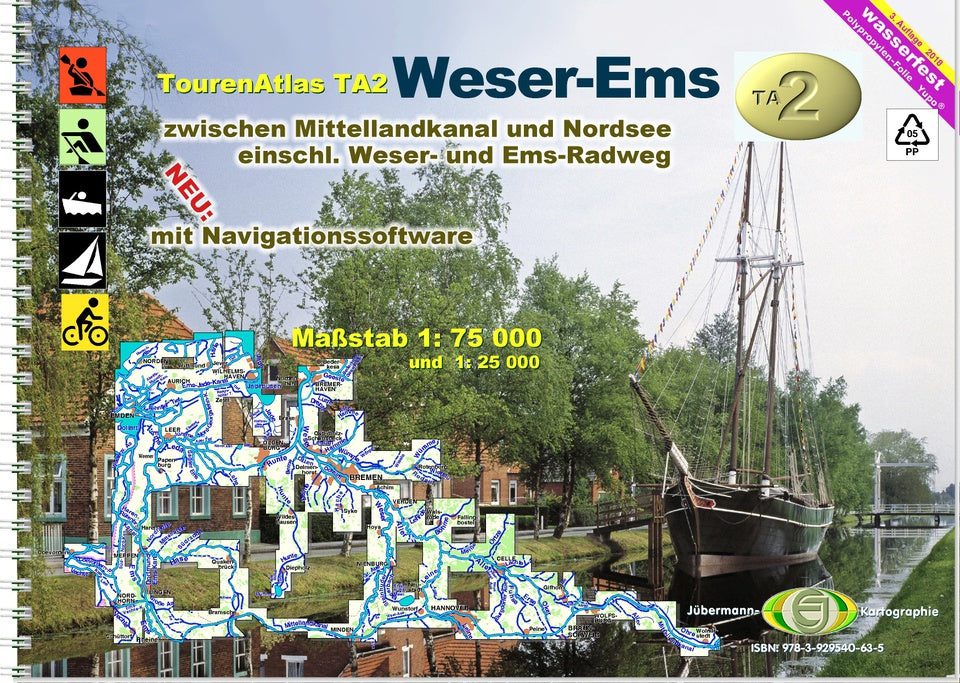 TourenAtlas TA2 - Wasserwandern Weser - Ems