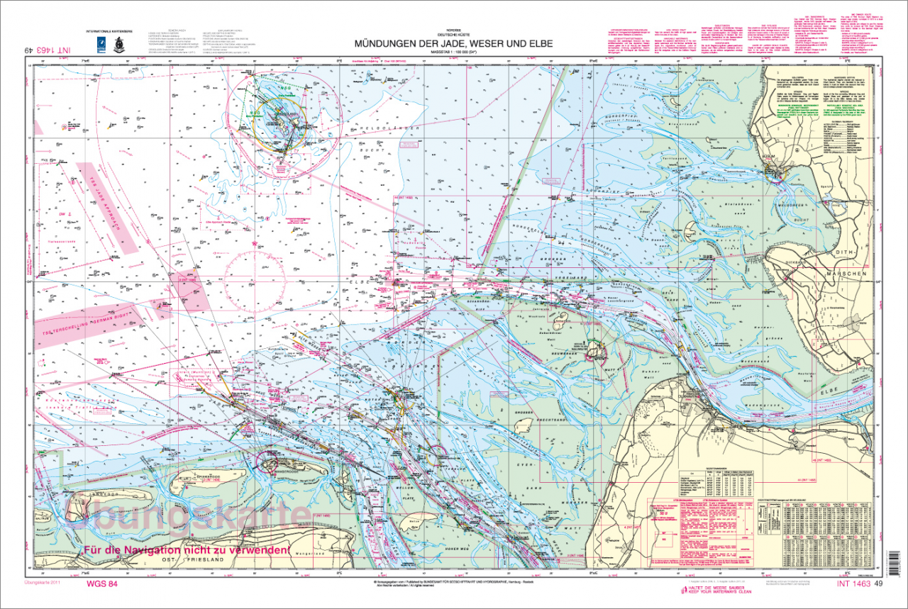 D49 Übungskarte - Mündungen der Jade, Weser und Elbe - BSH