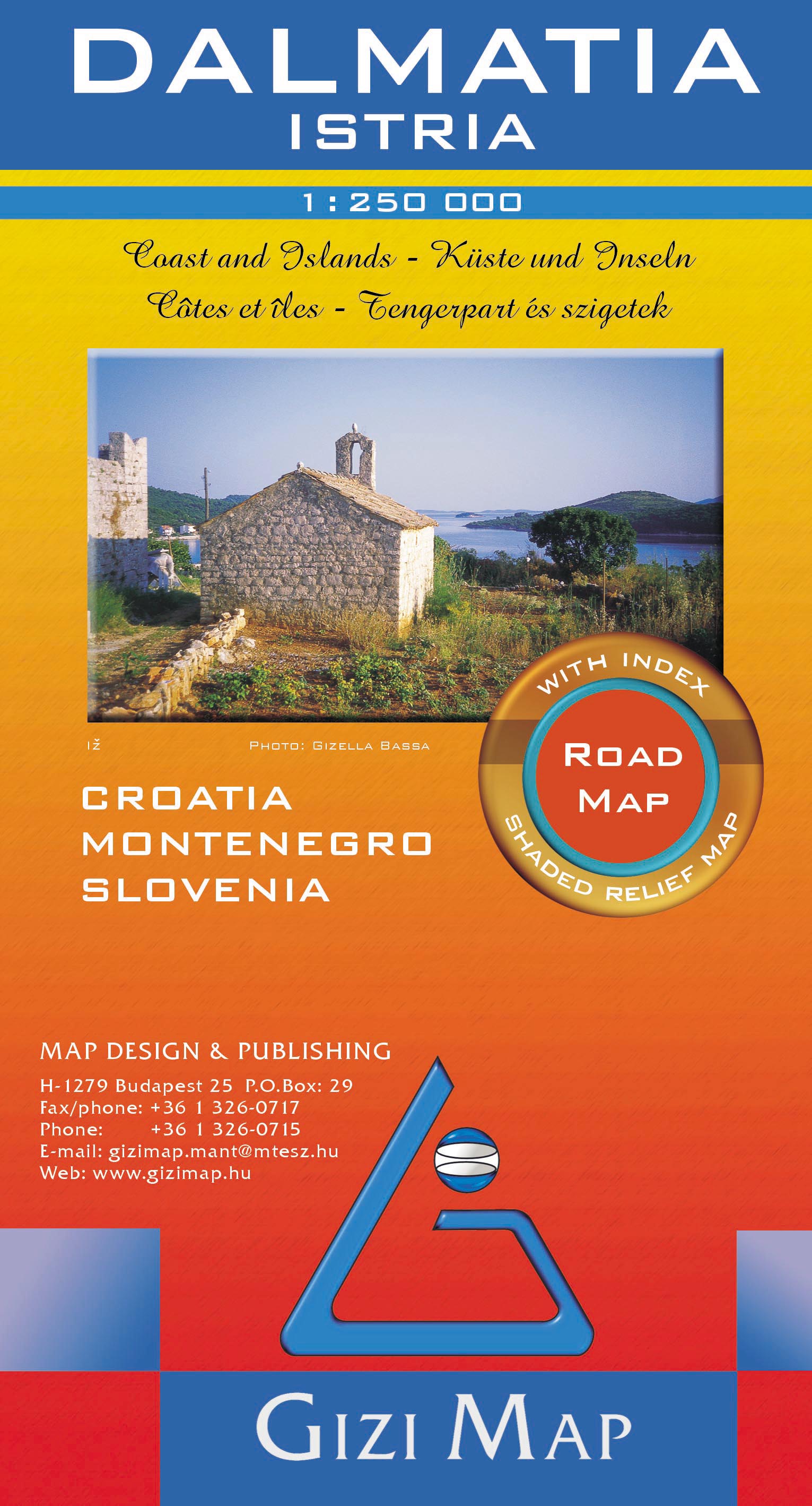 Dalmatien, Istrien 1:250.000 - Straßenkarte