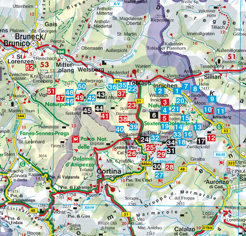 Dolomiten 5 - Rother Wanderführer - Sexten – Toblach – Prags