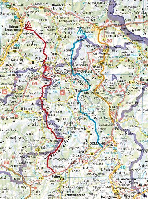 Dolomiten Höhenwege 1-3 - Rother Wanderführer