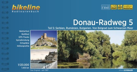 Donau-Radweg 5 Serbien, Rumänien, Bulgarien - Bikeline Radtourenbuch