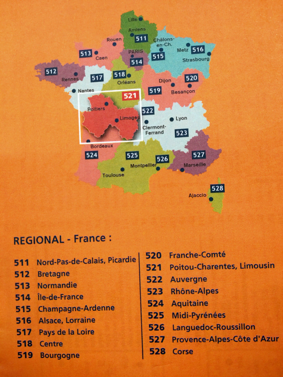 Frankreich 1:200.000 Michelin Regionalkarten