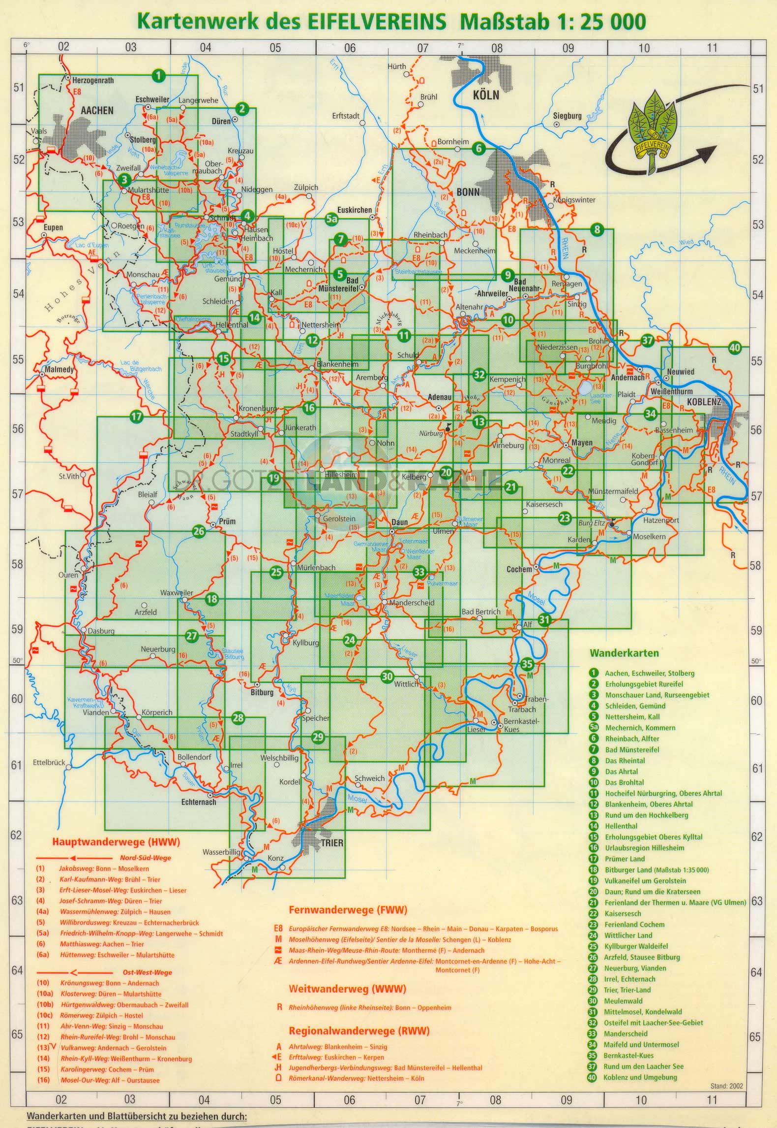 Eifelverein Wanderkarten 1:25.000 - Diverse