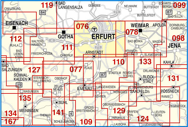 076 Erfurt und Umgebung 1:35.000
