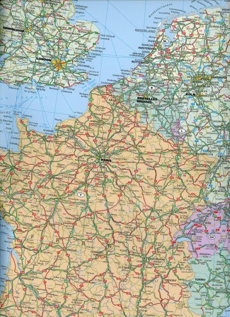 Europa Straßenkarte - 1 : 3 600 000