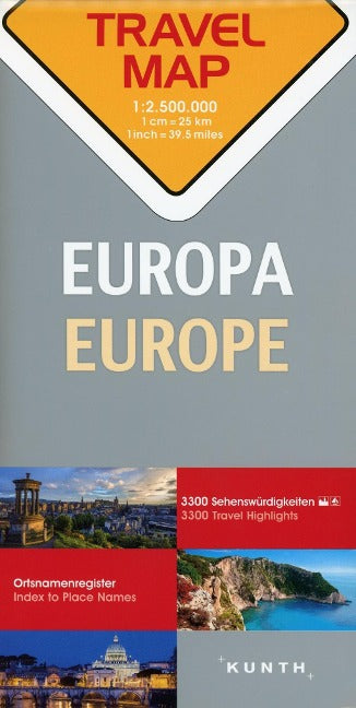 Reisekarte Europa - 1:2.500.000