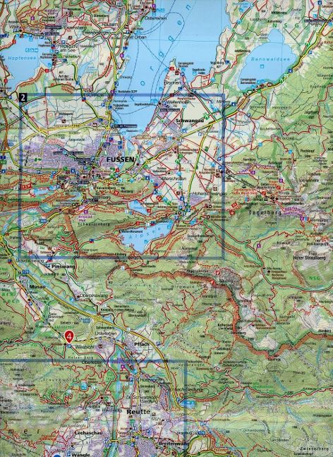 4 Füssen, Außerfern 1:50.000 - Kompass Wanderkarte