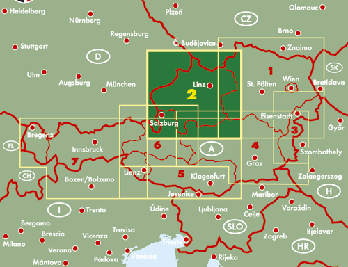 02 Oberösterreich, Salzkammergut 1:200.000