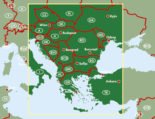 Balkan-Südosteuropa - 1:2 Mio.