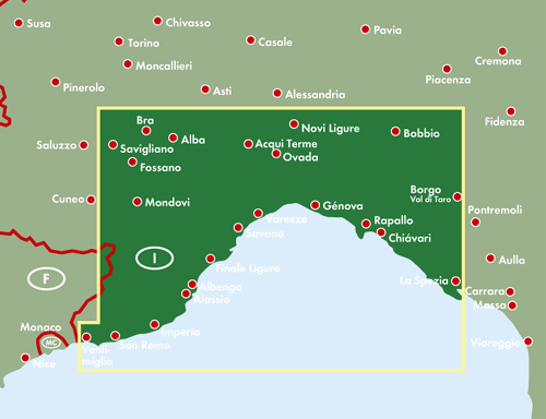 Italienische Riviera - Genua 1:150.000