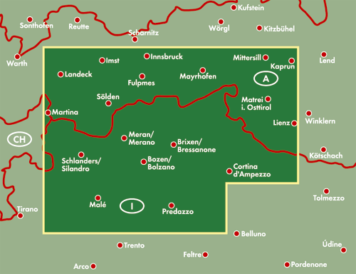 Südtirol - Bozen 1:150.000